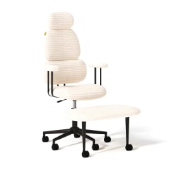 Pinmoco Big & Tall Ergonomic Office Chair, Beige, Total Qty 1
