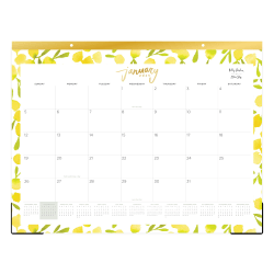 2025 Blue Sky Monthly Desk Pad Planning Calendar, 22" x 17", Mimosa, January 2025 To December 2025