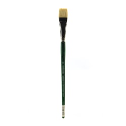 Grumbacher Gainsborough Oil And Acrylic Paint Brush, Size 12, Bright Bristle, Hog Hair, Green