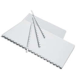 Office Depot® Brand 1/4" Binding Combs, 20-Sheet Capacity, White, Pack Of 25