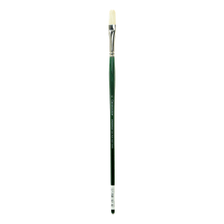 Grumbacher Gainsborough Oil And Acrylic Paint Brush, Size 6, Flat Bristle, Hog Hair, Green