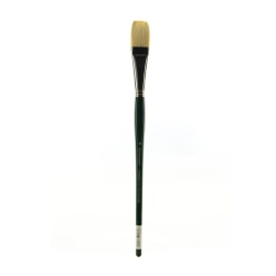 Grumbacher Gainsborough Oil And Acrylic Paint Brush, Size 14, Flat Bristle, Hog Hair, Black
