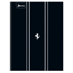 Norma Notebook, Durabook, College Rule, 100 Sheets, 7-1/2" x 9-3/4", Ferrari, Total Qty 1