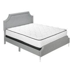 Monarch Specialties Merritt Queen Bed, Gray/Chrome