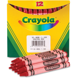 Crayola® Bulk Crayons, Red, Box Of 12