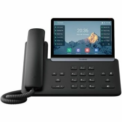 Yealink SIP-T87W IP Phone - Corded - Corded/Cordless - Wi-Fi, Bluetooth, DECT - Wall Mountable, Desktop - Classic Gray - 16 x Total Line - VoIP - 7" LCD - IEEE 802.11 a/b/g/n/ac/ax - PoE Ports