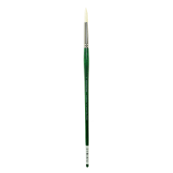 Grumbacher Gainsborough Oil And Acrylic Paint Brush, Size 8, Round Bristle, Hog Hair, Green
