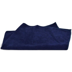 Pro-Clean Basics Microfiber Towels, Terry Microfiber, 16" x 27", Navy, Pack Of 180 Towels