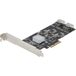 StarTech.com 8 Port SATA PCIe Card, PCI Express 6Gbps SATA Expansion Card with 4 Controllers, PCI-e x4 Gen 2 to SATA III Adapter Card - SATA III 6Gbps PCIe x4 Gen 2 card - PCIe SATA expansion card has 2x Mini-SAS ports