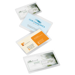 Office Depot® Brand Laminating Pouches, Business Card Size, 5 Mil, 2.56" x 3.75", Pack Of 100