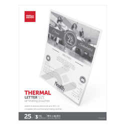 Office Depot® Brand Laminating Pouches, Letter Size, 3 Mil, 9" x 11.5", Pack Of 25