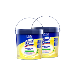 Lysol® Professional Disinfecting Wipe Buckets, 6" x 8", White, 800 Sheets Per Bucket, Set Of 2 Buckets