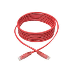 Tripp Lite Cat6 Cat5e Gigabit Molded Patch Cable RJ45 M/M 550MHz Red 10ft 10' - 1 x RJ-45 Male Network - Gold Plated Contact - Red