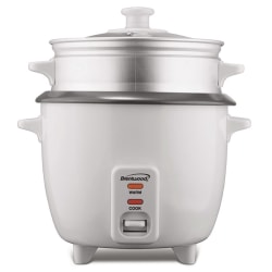 Brentwood 8-Cup Rice Cooker, 8-1/2" x 8-1/2", White