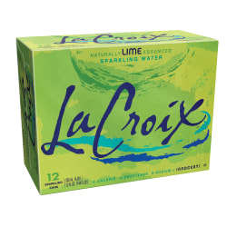 LaCroix® Core Sparkling Water with Natural Lime Flavor, 12 Oz, Case of 12 Cans