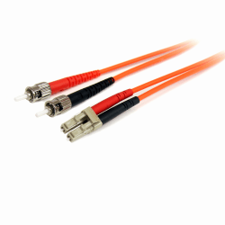 StarTech.com 5m Fiber Optic Cable  - LSZH - LC/ST - OM1 - LC to ST Fiber Patch Cable  - 5m LC/ST Fiber Optic Cable - 5 m LC to ST Fiber Patch Cable - 5 meter LC to ST Fiber Cable
