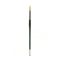 Grumbacher Gainsborough Oil And Acrylic Paint Brush, Size 10, Round Bristle, Hog Hair, Black