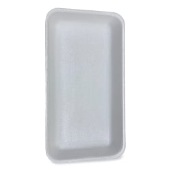 GEN Meat Trays, #15P, 1-3/8"H x 14-1/2"W x 7-15/16"D, White, Pack Of 200 Trays