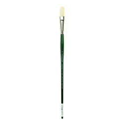 Grumbacher Gainsborough Oil And Acrylic Paint Brush, Size 8, Filbert Bristle, Hog Hair, Green