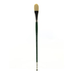 Grumbacher Gainsborough Oil And Acrylic Paint Brush, Size 10, Filbert Bristle, Hog Hair, Green