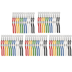 Champion Sports Lanyards, 25"H x 18"W x 21-1/4"D, Assorted Colors, 12 Lanyards Per Pack, Set Of 5 Packs