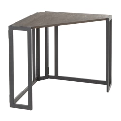 LumiSource Roman 46"W Corner Desk, Black/Espresso