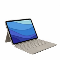 Logitech® Combo Touch Keyboard/Cover Case for 11" Apple® iPad Pro (3rd Gen), Sand
