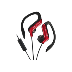 JVC In-Ear Sports Headphones With Microphone And Remote, Red, JVCHAEBR80R