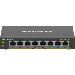 Netgear 8-Port Gigabit Ethernet PoE+ Smart Managed Plus Switch - 8 Ports - Manageable - 2 Layer Supported - 62 W PoE Budget - Twisted Pair - PoE Ports - Wall Mountable, Desktop, Rack-mountable - 5 Year Limited Warranty