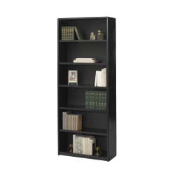 Safco® Value Mate 6 Shelf Transitional Modular Shelving Bookcase,80"H x 31-3/4"W x 13-1/2"D, Black