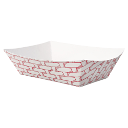 Boardwalk® Paper Food Baskets, 1/2 Lb Capacity, Red/White, Pack Of 1,000