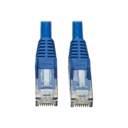 Tripp Lite Cat6 Snagless UTP Network Patch Cable (RJ45 M/M), Blue, 10 ft. - First End: 1 x RJ-45 Male Network - Second End: 1 x RJ-45 Male Network - 1 Gbit/s - Patch Cable - Gold Plated Contact - 23 AWG - Blue