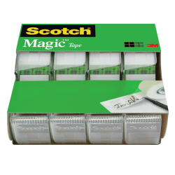 Scotch Magic? Tape In Dispensers, 3/4" x 850", Pack Of 4 Rolls