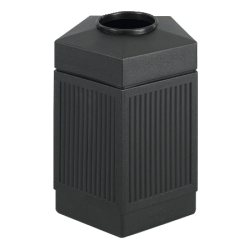 Safco® Canmeleon™ Plastic Indoor/Outdoor Trash Receptacle, 45 Gallons, 31-1/2"H x 24"W x 23"D, Black