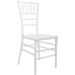 Flash Furniture Advantage Resin Chiavari Chair, White/White