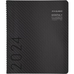 2024 AT-A-GLANCE® Contemporary Monthly Planner, 9" x 11", Charcoal, January To December 2024, 70260X45