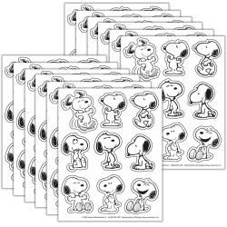Eureka Giant Stickers, Peanuts Snoopy, 36 Stickers Per Pack, Bundle Of 12 Packs