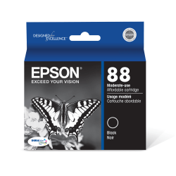 Epson® 88 DuraBrite® Ultra Black Ink Cartridge, T088120-S