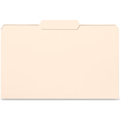 Business Source 1/3 Tab Cut Legal Top Tab File Folders - 8 1/2" x 14" - 3/4" Expansion - Stock - Manila - 100 / Box, 99725