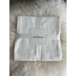 Coverplay Cotton Baby Blankets, 40" x 30", White, Case Of 6 Blankets