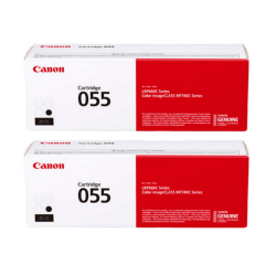 Canon® 055 Black Toner Cartridges, Pack Of 2, 3016C001