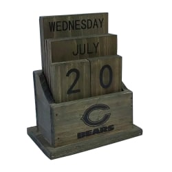 Imperial NFL Wood Block Calendar, Chicago Bears