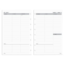 2027 TUL® Weekly Planner Refill Pages Set, Junior Size, January To December, Total Qty 1