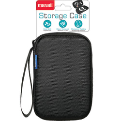 Maxell® Shock-Absorbent Mobile Storage Case, Black, 195515