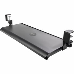 StarTech.com Under Desk Keyboard Tray, Clamp on Keyboard Holder, Up to 12kg/26.5lb, Adjustable, Ergonomic Sliding Keyboard Drawer