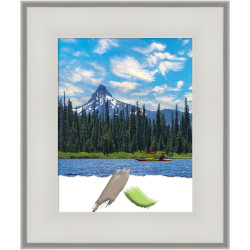 Amanti Art Imperial White Picture Frame, 16" x 19", Matted For 11" x 14"