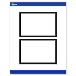 Avery® Print-To-The-Edge Postcards With Sure Feed® Technology, S00-DM5-PRMWC10, Rectangle, 4" x 6", Matte White, Preprinted Double Black Border Design, Pack Of 20