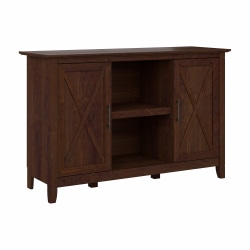 Bush® Furniture Key West 47"W Accent Cabinet With Doors, Bing Cherry, Standard Delivery