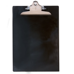 Saunders® Plastic Clipboard, 8 1/2" x 12", Black