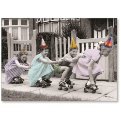 Viabella Birthday Greeting Card With Envelope, Party Train, 5" x 7"